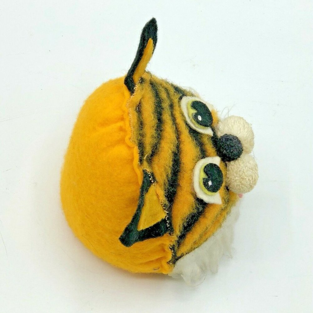 Vintage Russ Berrie Tummy Striped Tiger Plush Bean Bag Bottom 1973 Made in USA - Picture 4 of 8